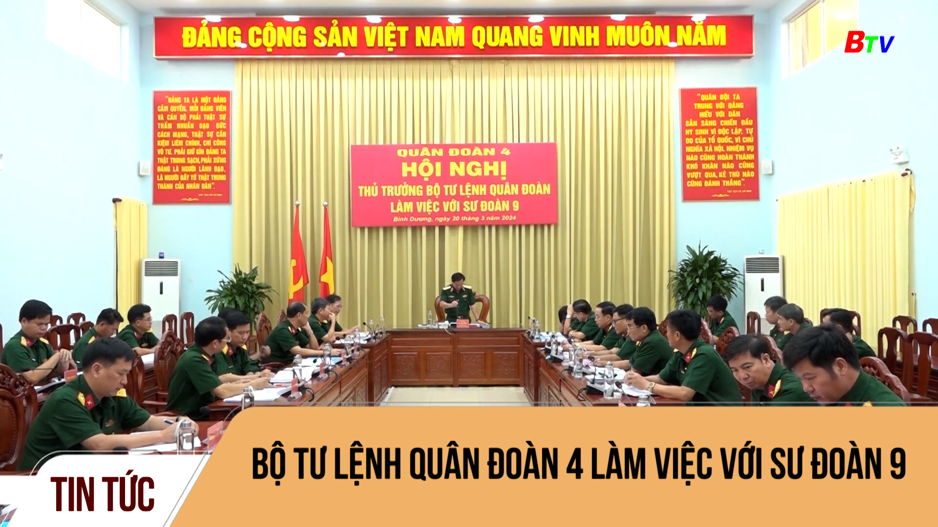 Bộ Tư lệnh Quân đoàn 4 làm việc với Sư đoàn 9